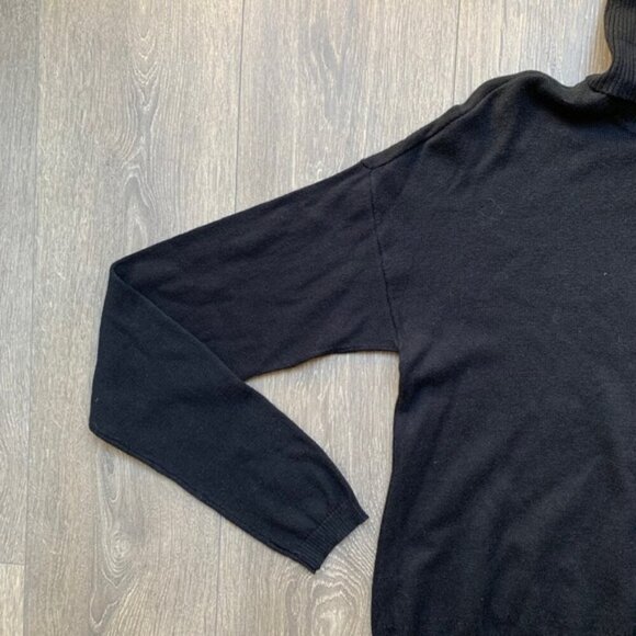 Revolve One Teaspoon Turtleneck Sweater Cashmere Funnel Black Size XS - Picture 6 of 12